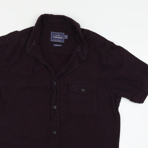 Topman Mens Purple    Button-Up Size S