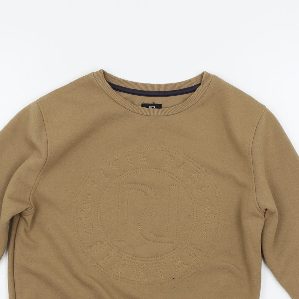River Island Boys Brown   Pullover Jumper Size 7-8 Years