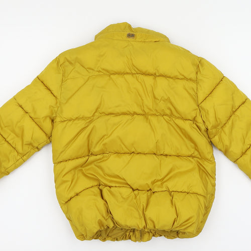 H&M Girls Yellow   Puffer Jacket Coat Size 6-7 Years