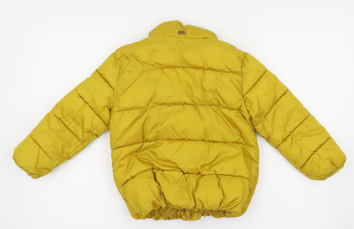 H&M Girls Yellow   Puffer Jacket Coat Size 6-7 Years