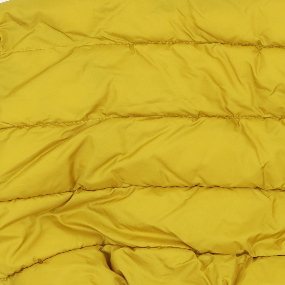 H&M Girls Yellow   Puffer Jacket Coat Size 6-7 Years