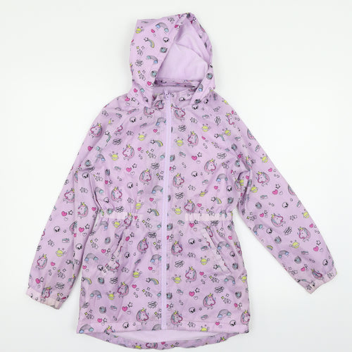 Girlswear Girls Pink Animal Print  Anorak Jacket Size 10 Years