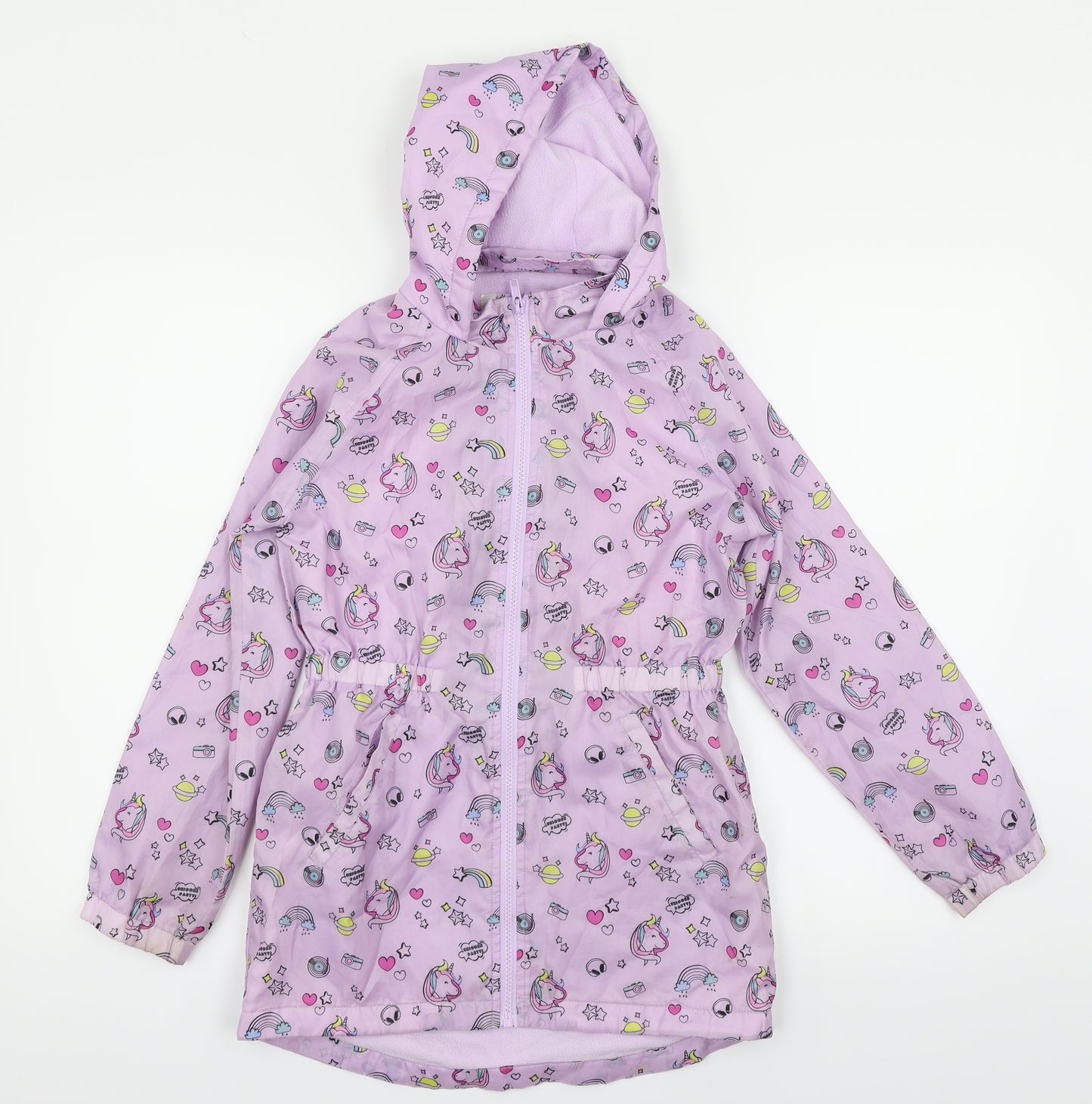 Girlswear Girls Pink Animal Print  Anorak Jacket Size 10 Years