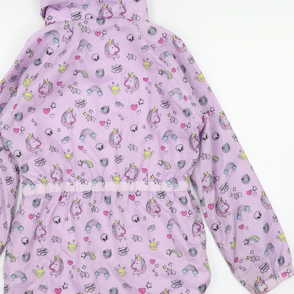Girlswear Girls Pink Animal Print  Anorak Jacket Size 10 Years