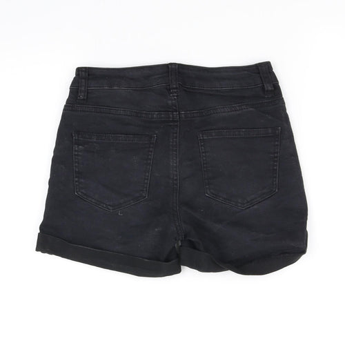 deniem co Womens Black   Hot Pants Shorts Size 4