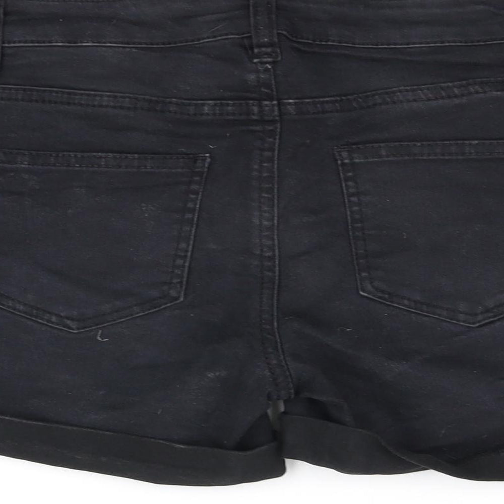 deniem co Womens Black   Hot Pants Shorts Size 4