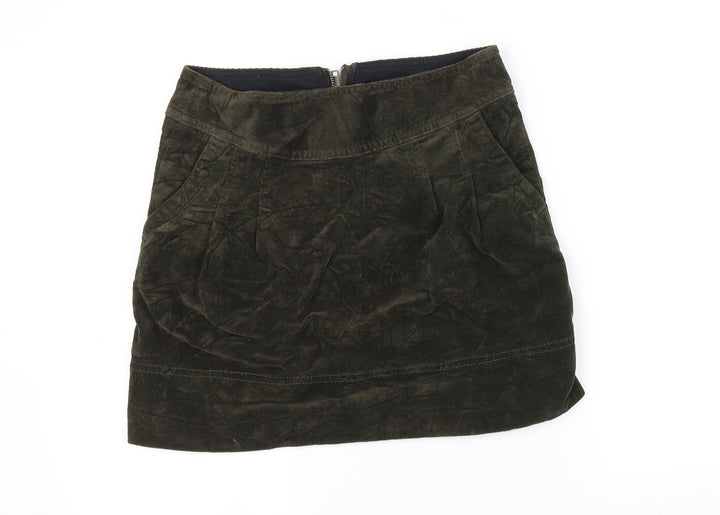 ken Womens Green Flare Skirt Size 8