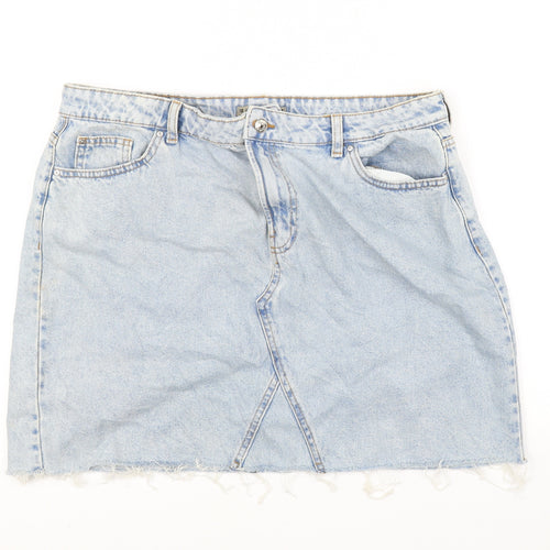 deniem co Womens Blue   Flare Skirt Size 18