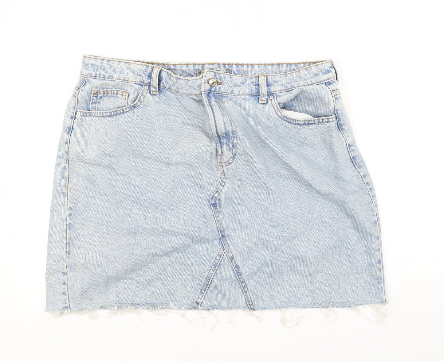 deniem co Womens Blue   Flare Skirt Size 18