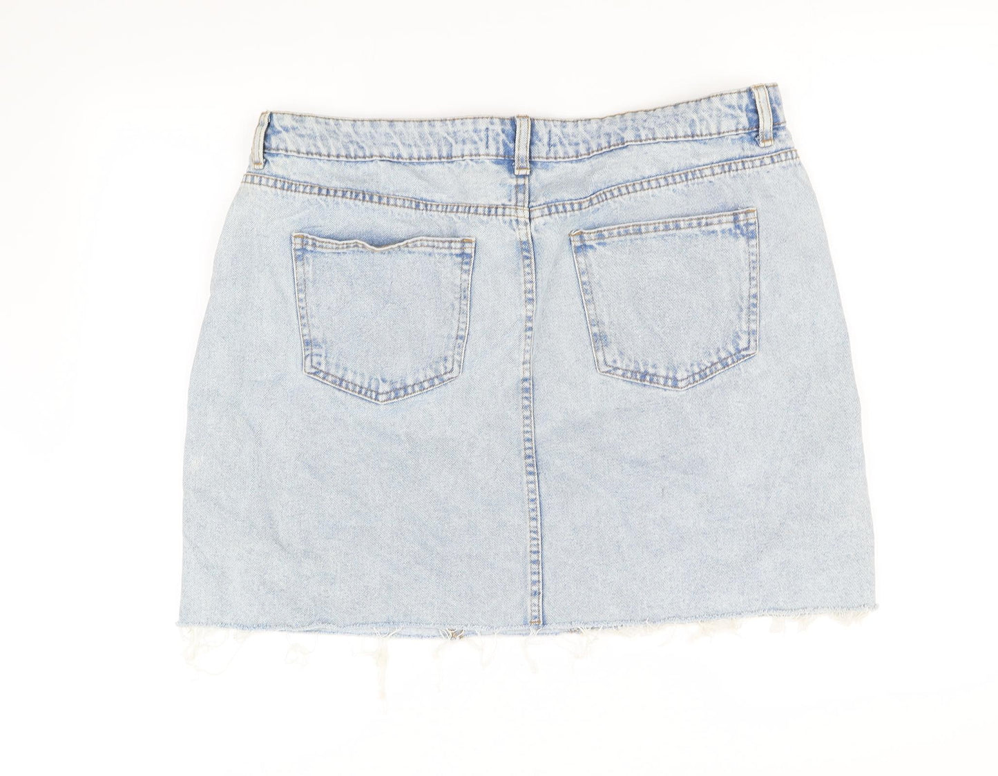 deniem co Womens Blue   Flare Skirt Size 18