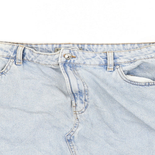 deniem co Womens Blue   Flare Skirt Size 18