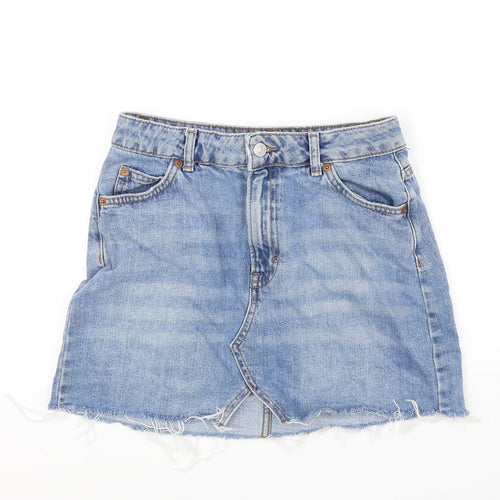 Topshop Womens Blue   Flare Skirt Size 8