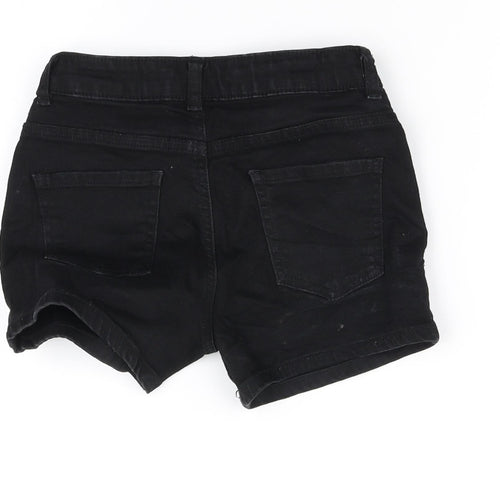 deniem co Girls Black   Cut-Off Shorts Size 9-10 Years