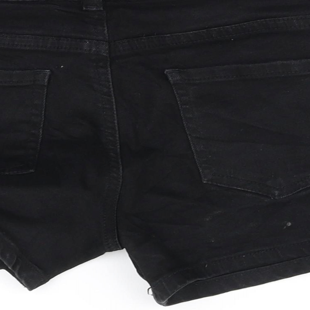 deniem co Girls Black   Cut-Off Shorts Size 9-10 Years