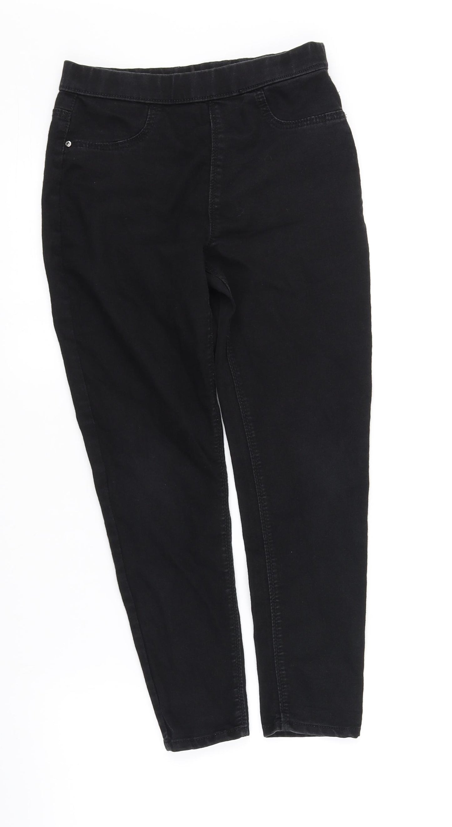 pre worn Girls Black   Straight Jeans Size 9 Years