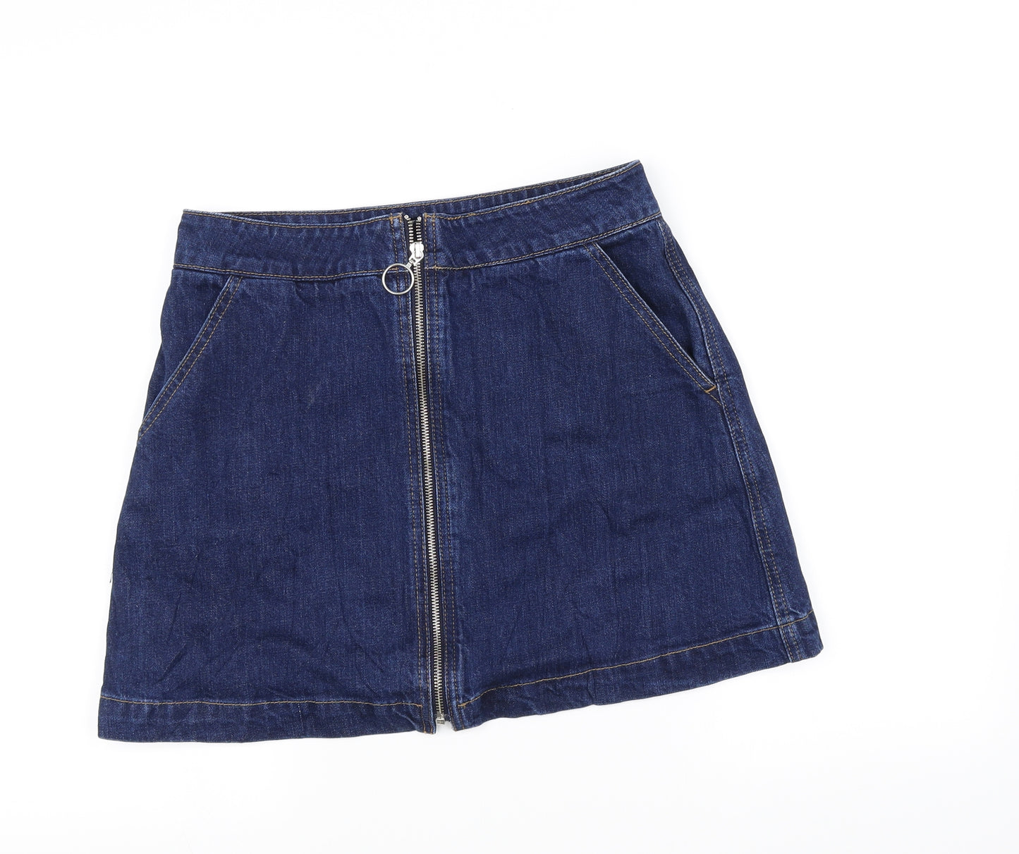 Topshop Womens Blue   Flare Skirt Size 30 in