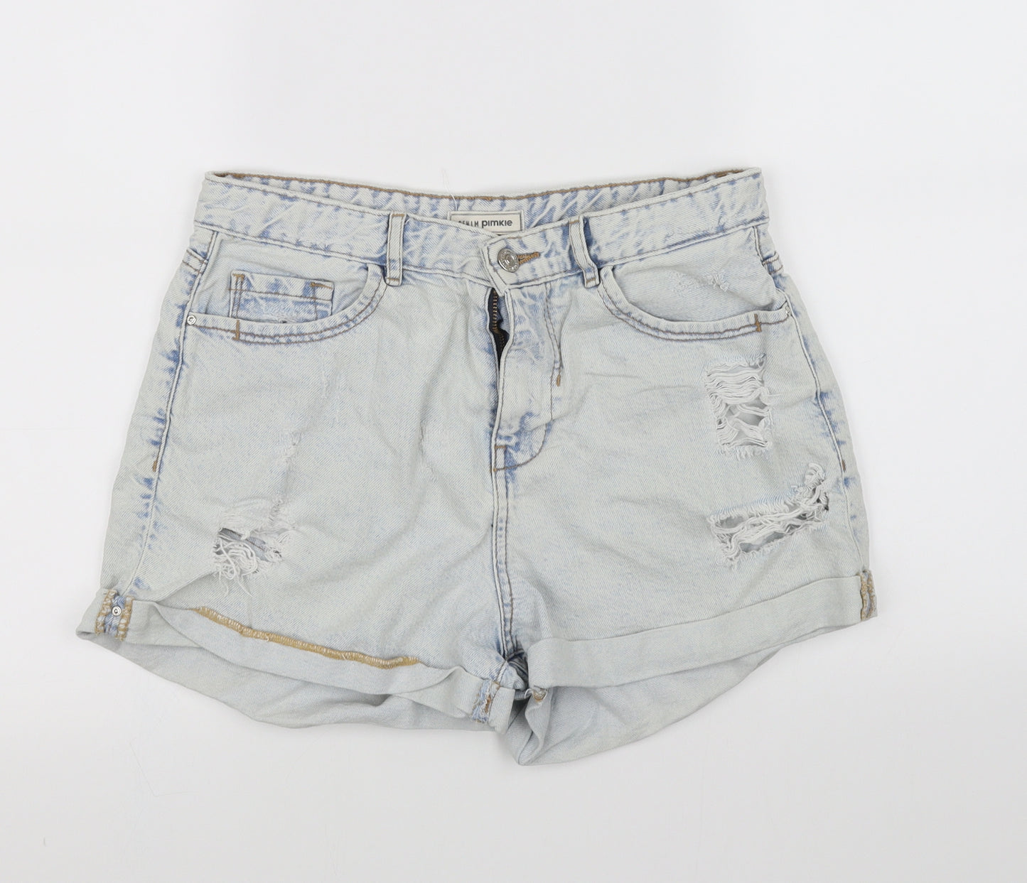 pimple Womens Blue   Cut-Off Shorts Size M