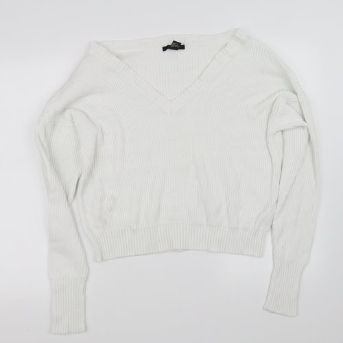 FOREVER 21 Womens White   Pullover Jumper Size S
