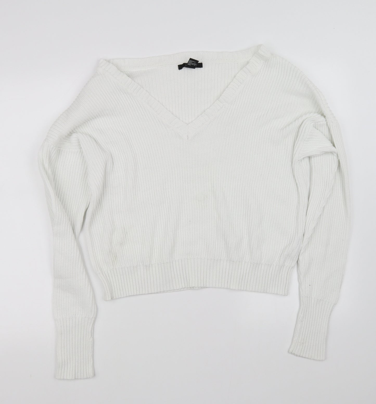 FOREVER 21 Womens White   Pullover Jumper Size S