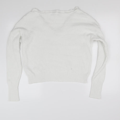 FOREVER 21 Womens White   Pullover Jumper Size S