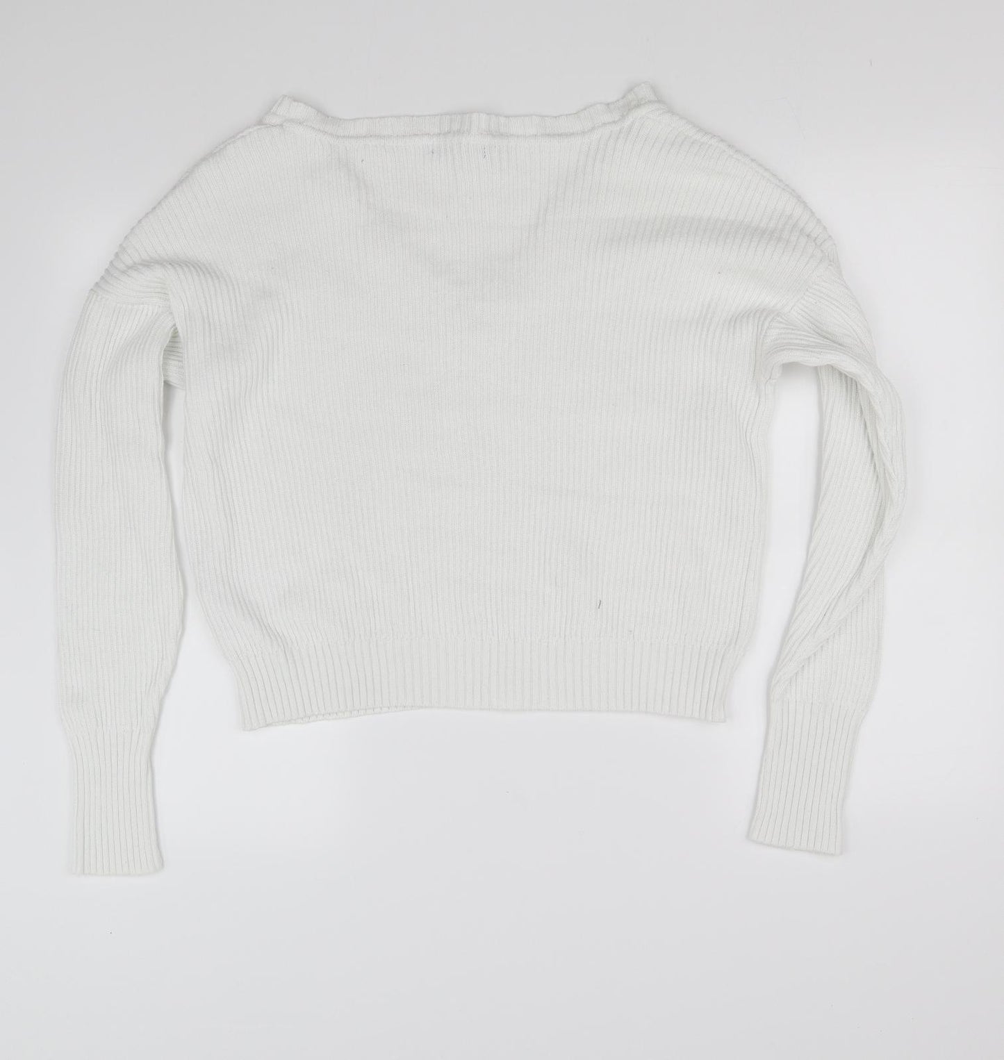 FOREVER 21 Womens White   Pullover Jumper Size S
