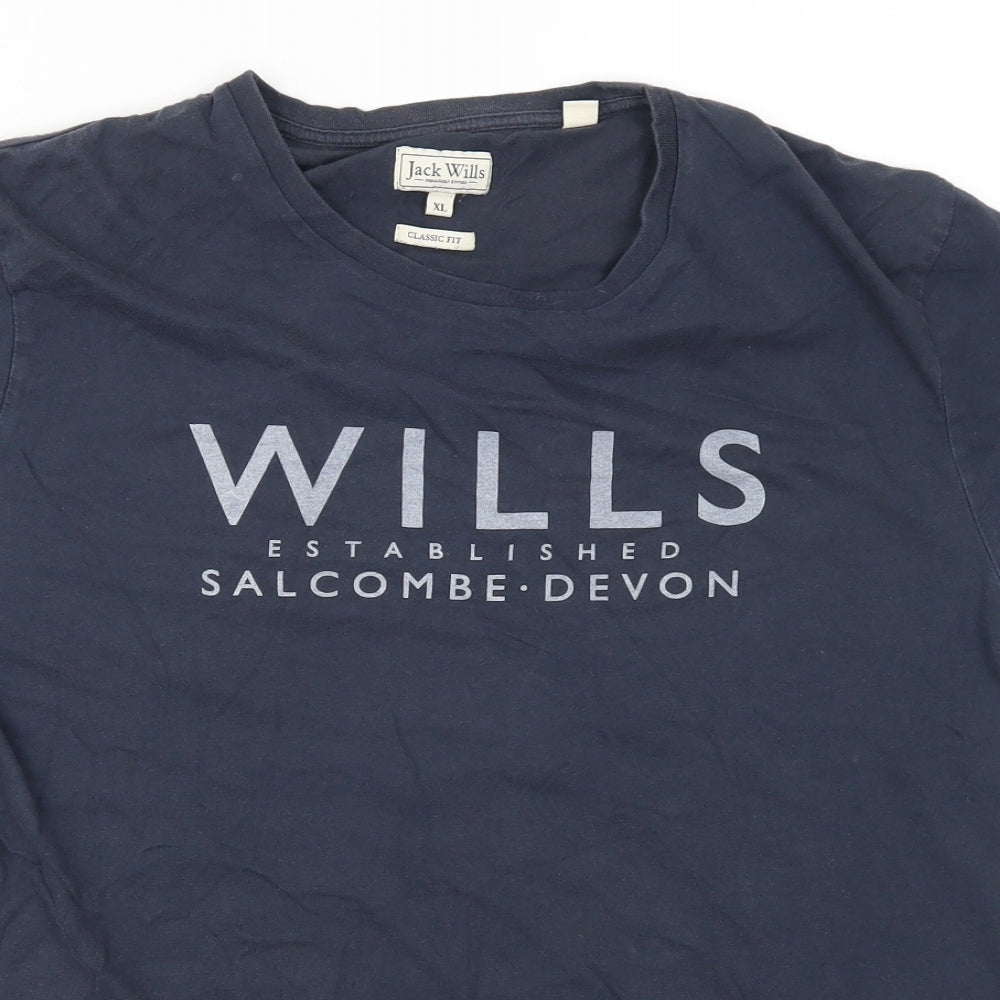 Jack Wills Mens Blue    T-Shirt Size XL
