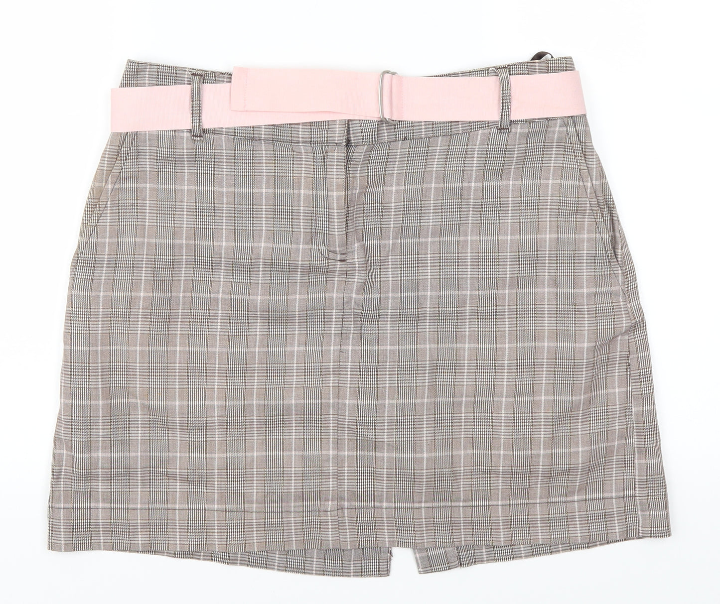 IZOD Womens Brown Check  Mini Skirt Size 30 in