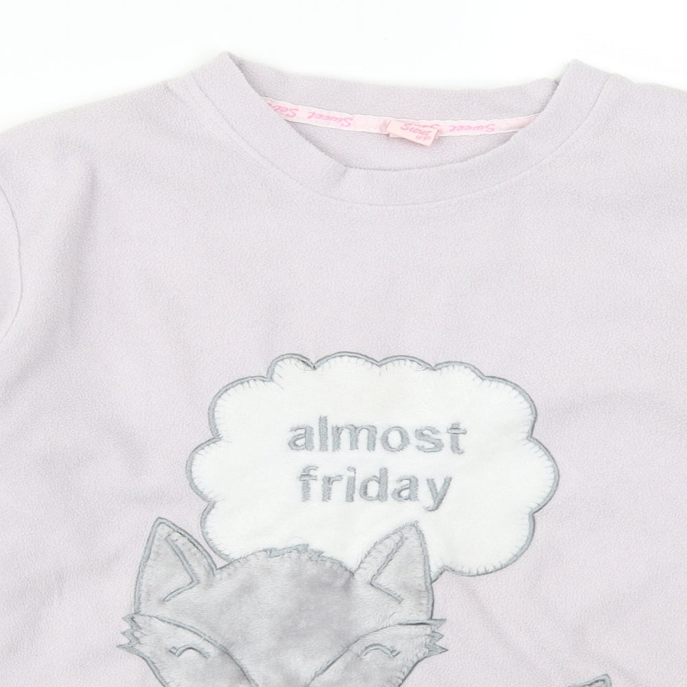 Sweet Secret Womens Purple Solid  Top Pyjama Top Size 2XL  - Almost Friday Fox