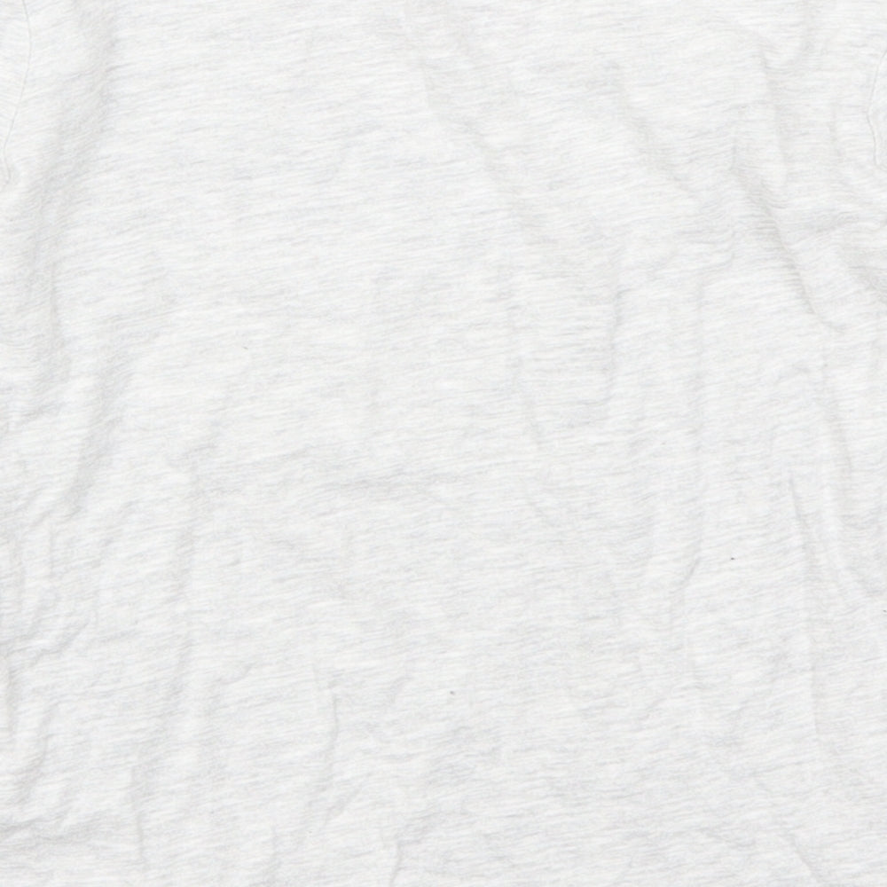 Primark Girls Grey   Basic T-Shirt Size 6-7 Years  - Unicorn It's Party Time