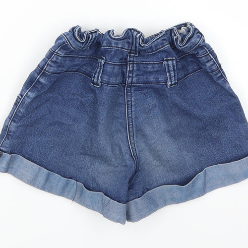 Marks and Spencer Girls Blue  Denim Mom Shorts Size 10 Years