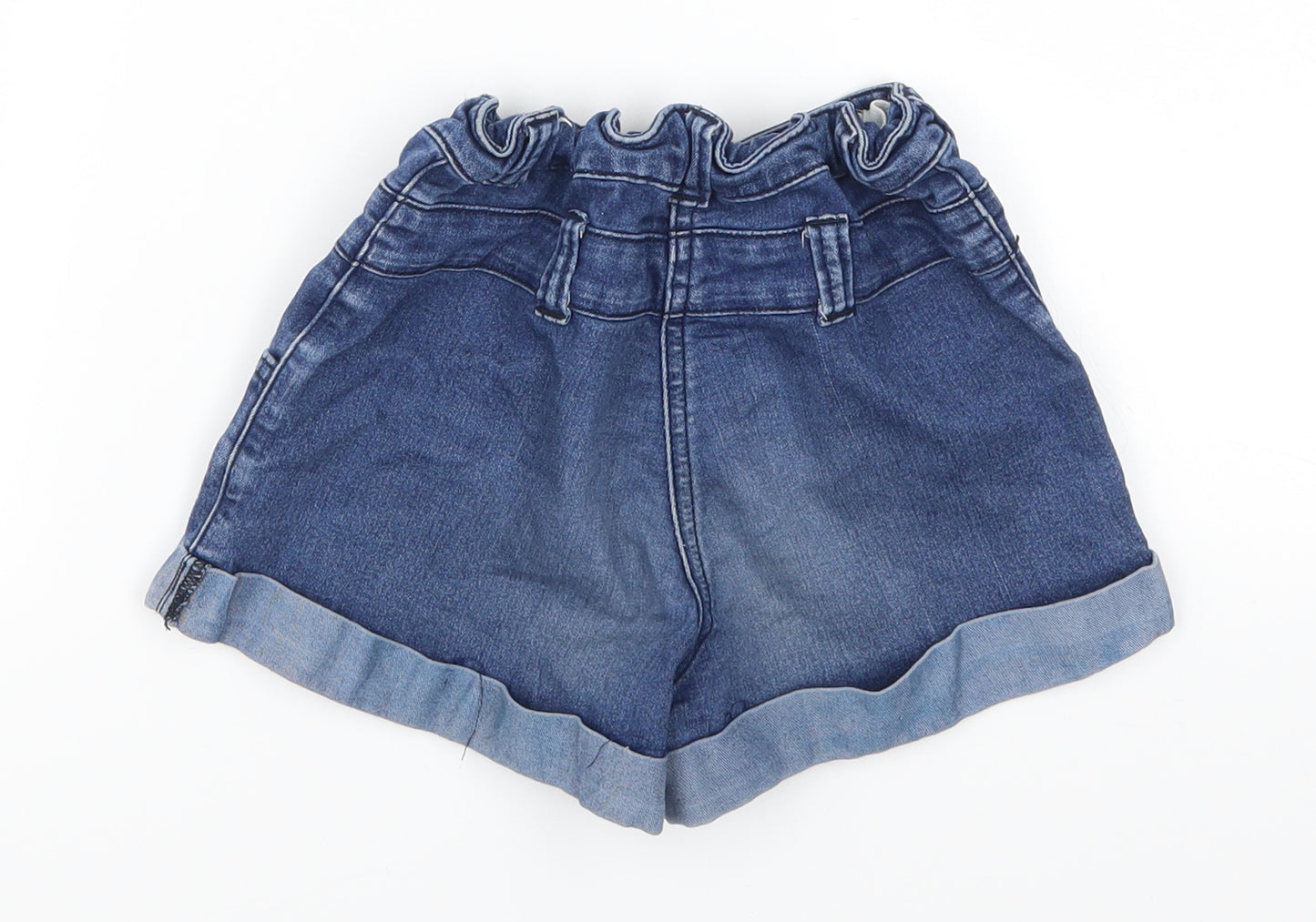Marks and Spencer Girls Blue  Denim Mom Shorts Size 10 Years