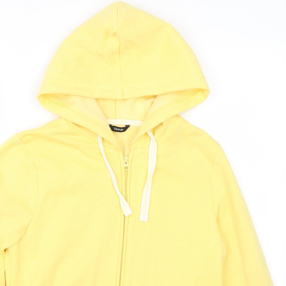 George Womens Yellow   Full Zip Hoodie Size 12