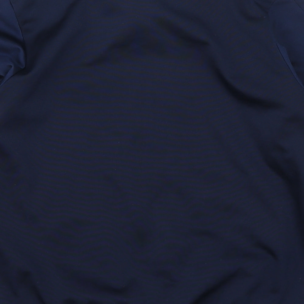 adidas Boys Blue Striped  Full Zip Sweatshirt Size 8-9 Years