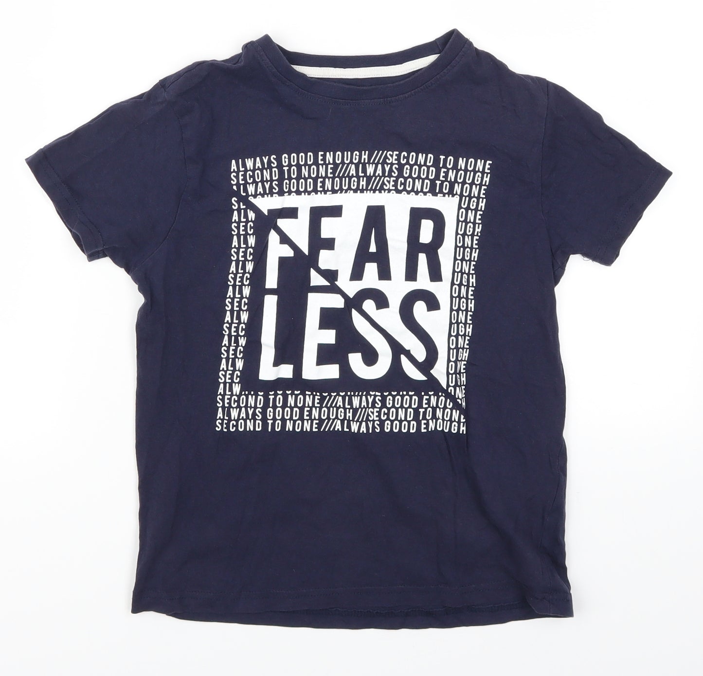 Primark Boys Blue   Basic T-Shirt Size 9-10 Years  - Fearless