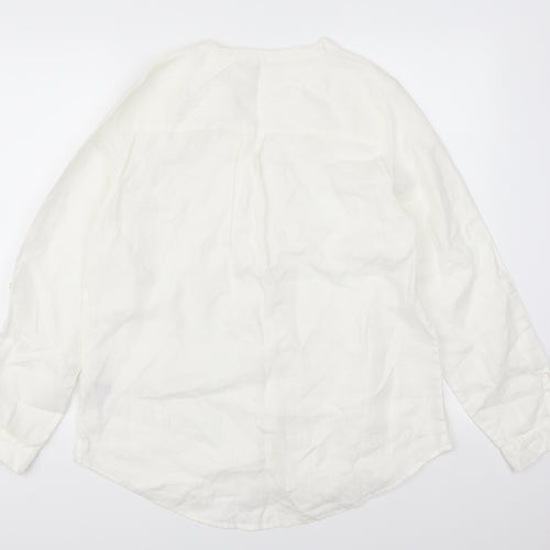 Marks and Spencer Womens White   Basic Button-Up Size 14