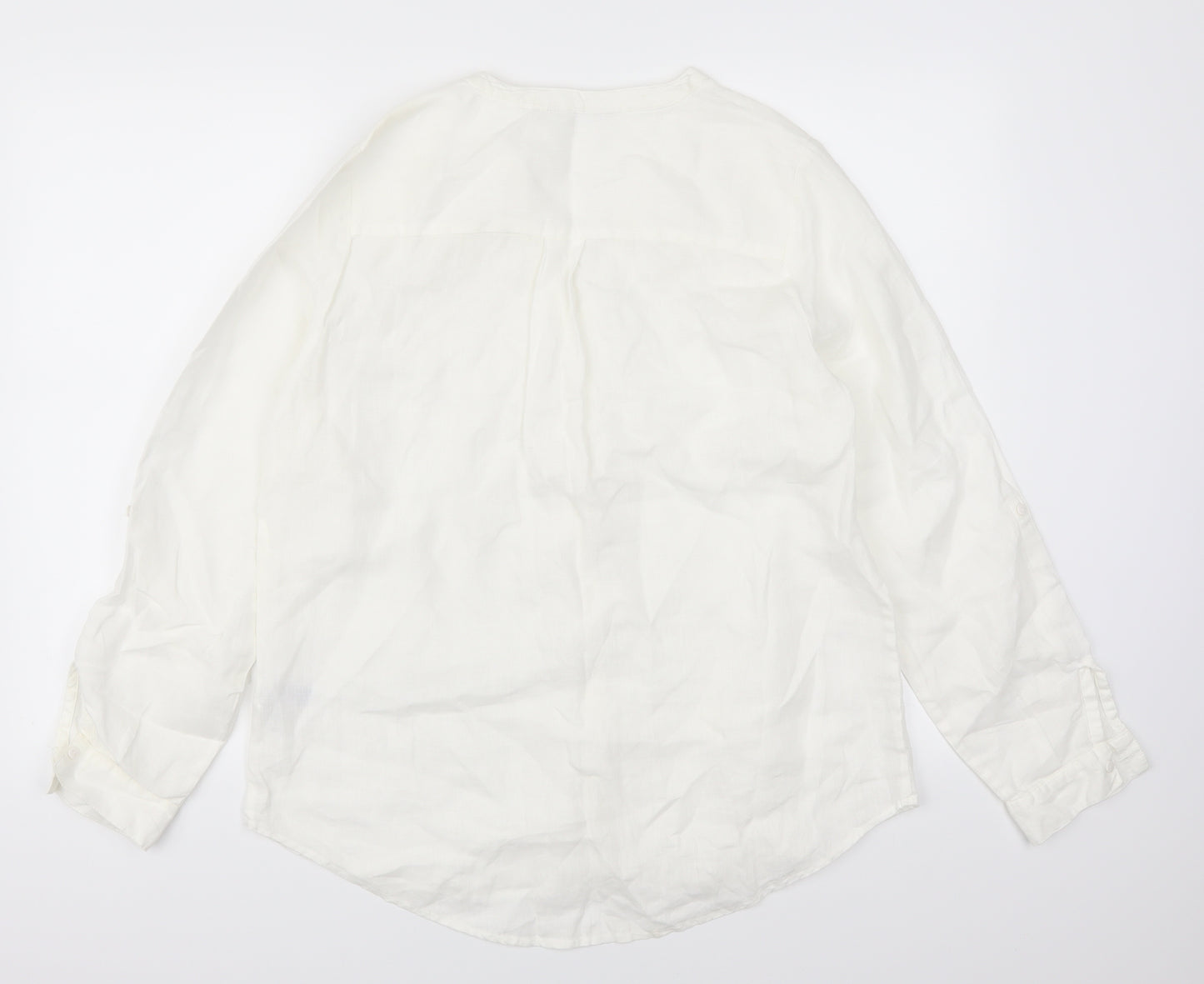 Marks and Spencer Womens White   Basic Button-Up Size 14