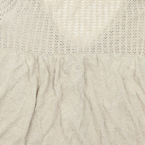 Evans Womens Gold   Cardigan Jumper Size 16