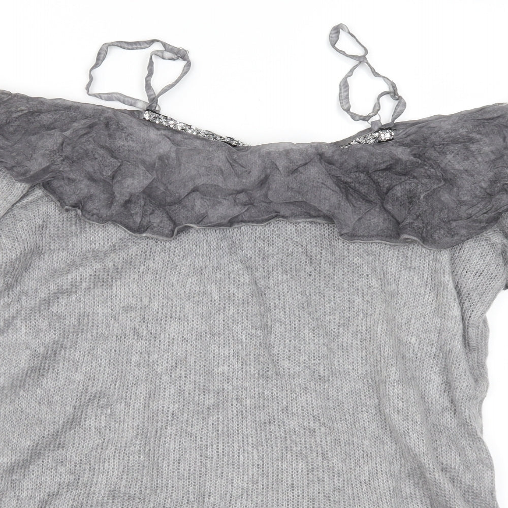 Alice Rinaldi Womens Grey   Pullover Jumper Size L
