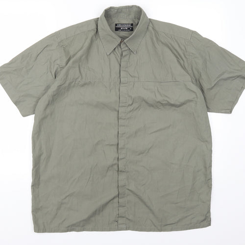 Cedar Wood State Mens Green    Button-Up Size L