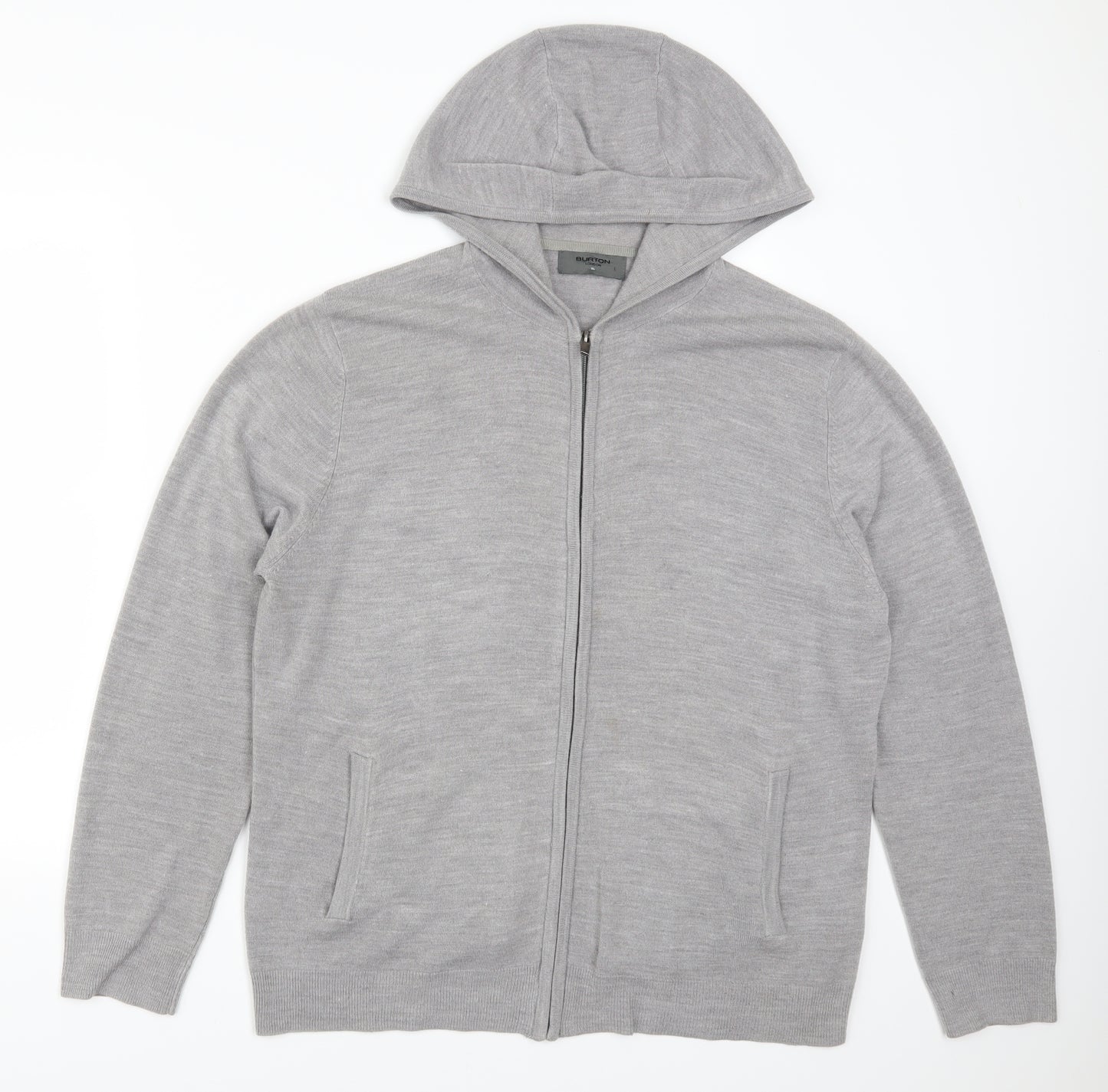 Burton Mens Grey   Full Zip Hoodie Size XL