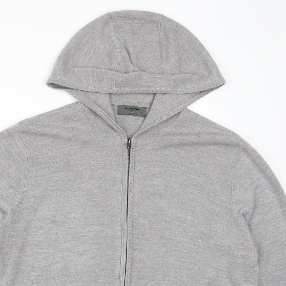 Burton Mens Grey   Full Zip Hoodie Size XL