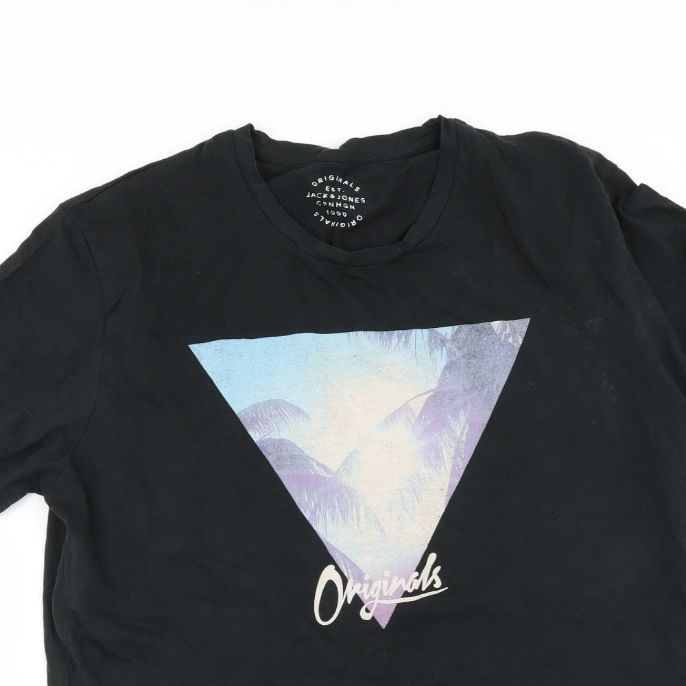 jack&jones Mens Black    T-Shirt Size XL