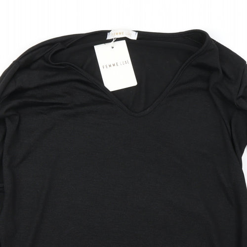 Femme Luxe  Womens Black   Pullover Jumper Size S
