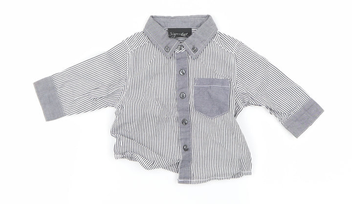 NEXT Baby Grey Basic Button-Up Size 3-6 Months