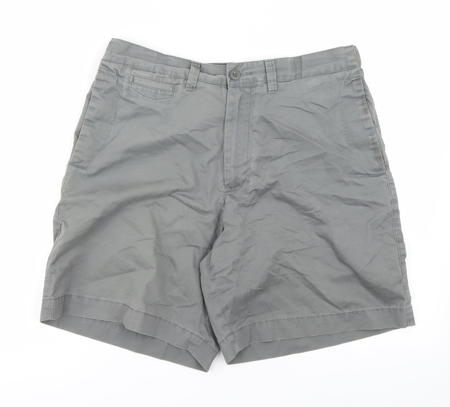 Marks and Spencer Womens Grey   Chino Shorts Size 32 in