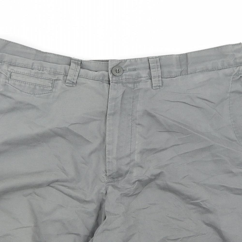 Marks and Spencer Womens Grey   Chino Shorts Size 32 in