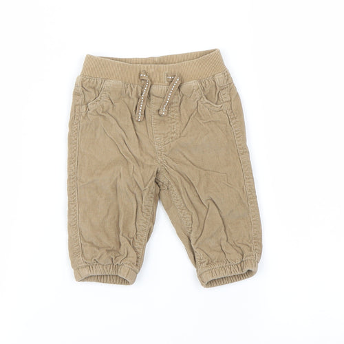 F&F Boys Beige   Cargo Trousers Size 0-3 Months