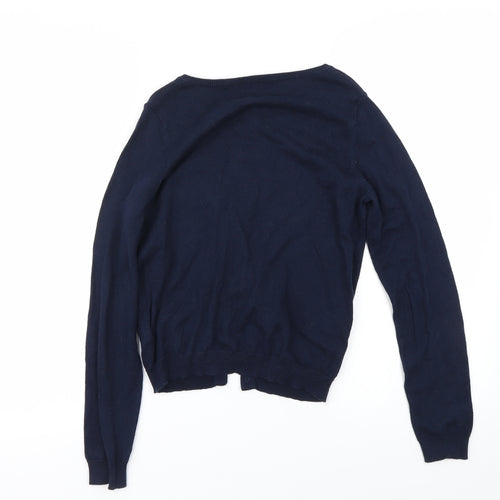 H&M Girls Blue   Cardigan Jumper Size 9 Years