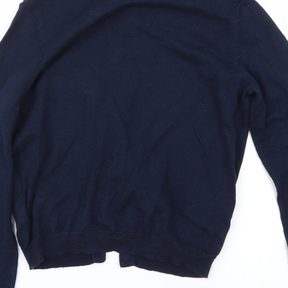 H&M Girls Blue   Cardigan Jumper Size 9 Years