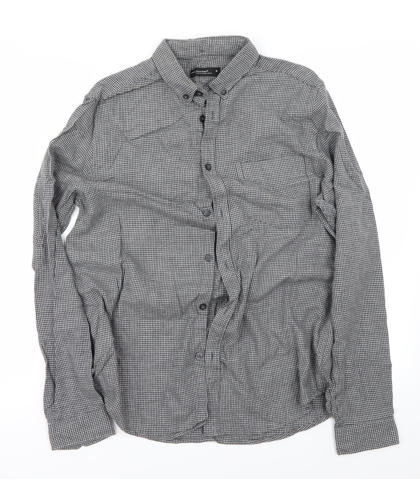 Cedar Wood State Mens Grey    Button-Up Size M